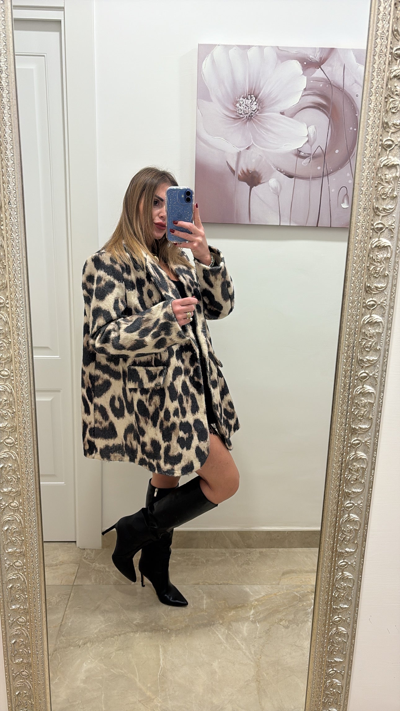 Giacca cappotto animalier