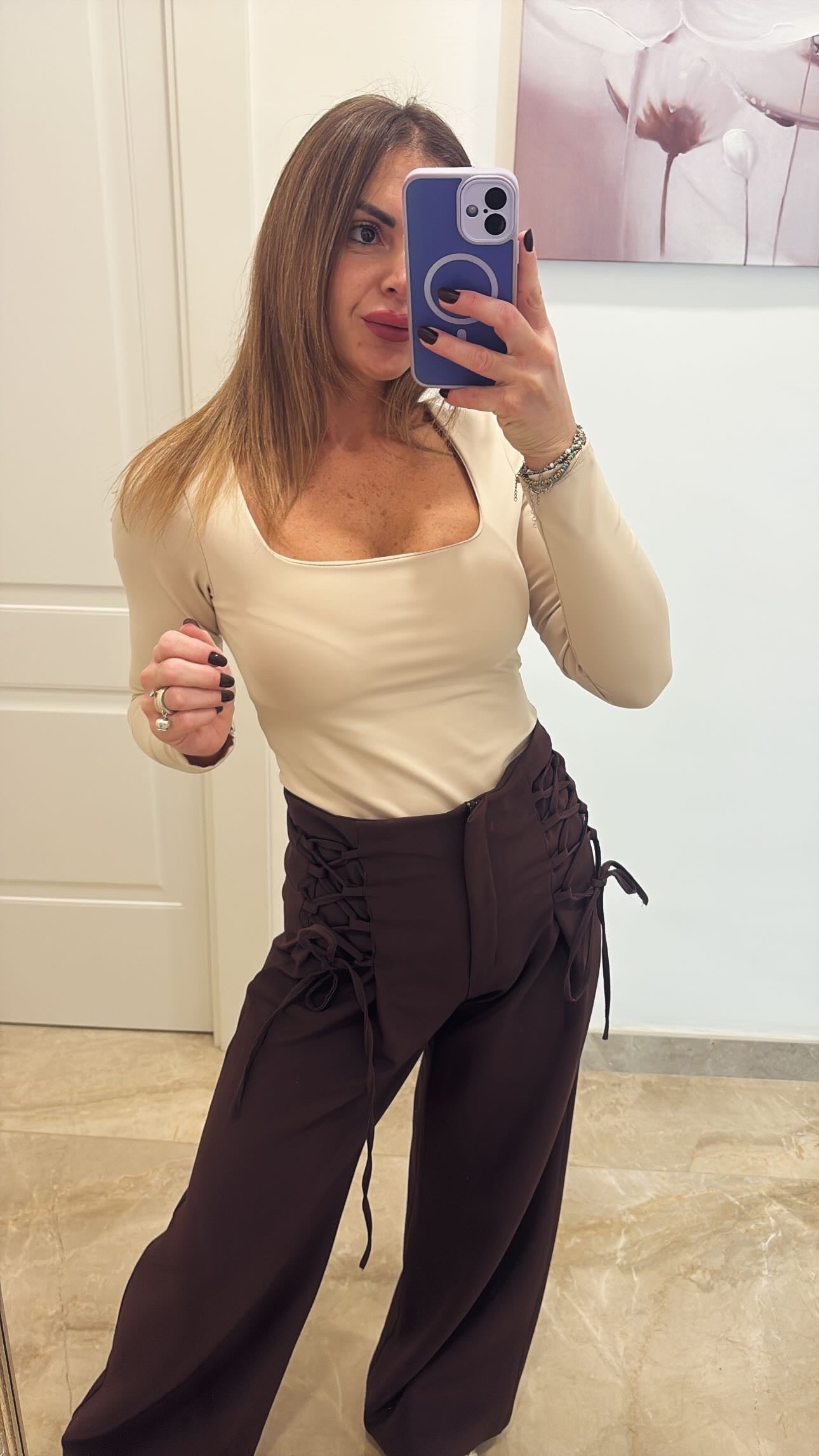 Body licra scollo quadrato